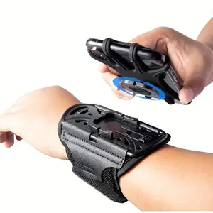 Wrist phone holder, removable, 360 ° rotation, suitable for iPhone 16/15/14/13/12/Pro/Pro Max/XS/XR/X/8/7/6/, 4.7-6 inch smartphone, with key ring phone arm strap, suitable for fitness