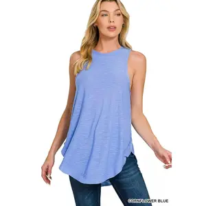 Curved Tunic Tank