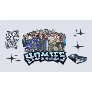 Homies - UVDTF wrap for cups/hard surfaces sticker Adhesive Vinyl Decal Diy Decal Film