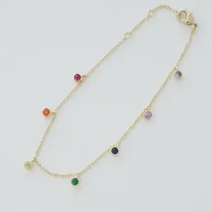 Rainbow Bezel Crystal Stardust Bracelet