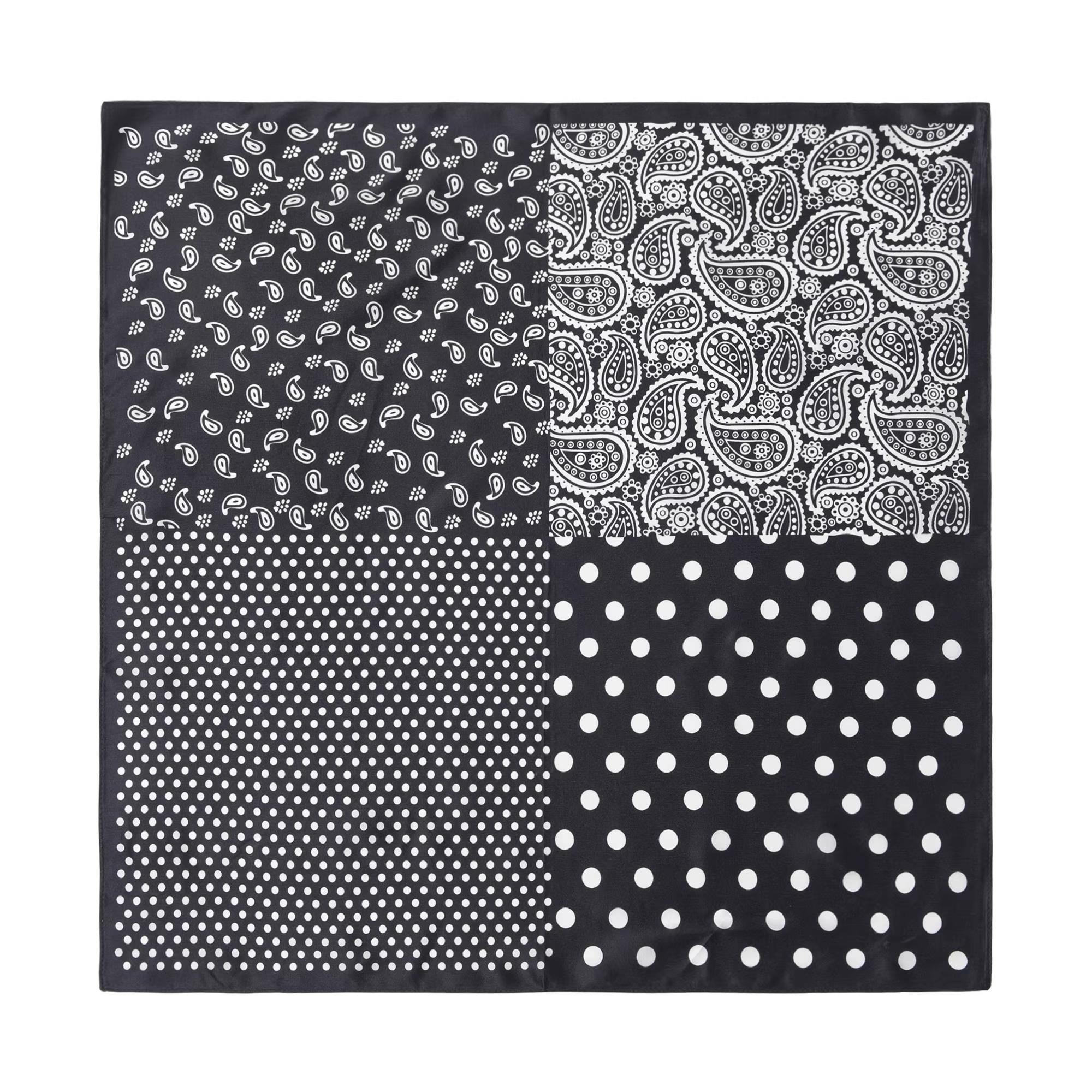 Hair Scarf 100% Mulberry Silk Head Scarf Paisley Scarf Set – Vintage Square Scarf with Tie, Outfit Upgrade Cityboy Style Shirt Necktie, Soft Small Necktie Trending Now