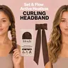 Chocolate Brown Set & Flow Active Curling Headband – Kitsch Heatless Hair Curler for Soft Waves & Curls