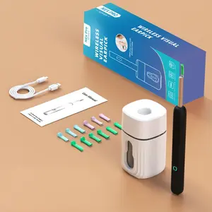 Electric Ear Wax Removal Kit, Ear Wax Remover, 1 Box Rechargeable Ear Cleaner with Camera & LED Light, 360° Rotation Earwax Cleaning Tool, Ear Care Tool Set