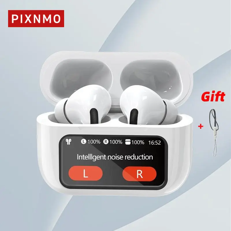 Earbuds with touchscreen,TWS Noise Cancelation Earphone, Bluetooth Sport Earphones with LED Power Display for Android IOS, Gift