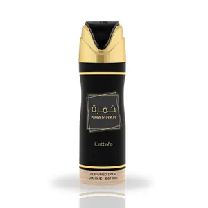 Khamrah Deodorant Spray 200ML (6.7 OZ) By Lattafa | Experiece The Luxury of Spicy, Woody & Floral Fragrance. Khamrah Deodorant Spray 200ML (6.7 OZ) By Lattafa | Experiece The Luxury of Spicy, Woody & Floral Fragrance.