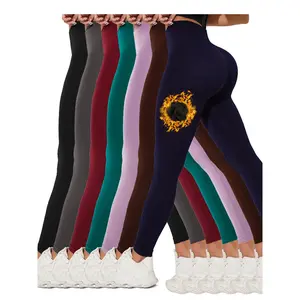 2024 7-Pack High Waisted Plush-Lined Leggings, Ultra-Soft Butter Fabric, Thermal Warm For Winter, Perfect For Yoga & Workout, Essential Activewear For Women, Mature Style