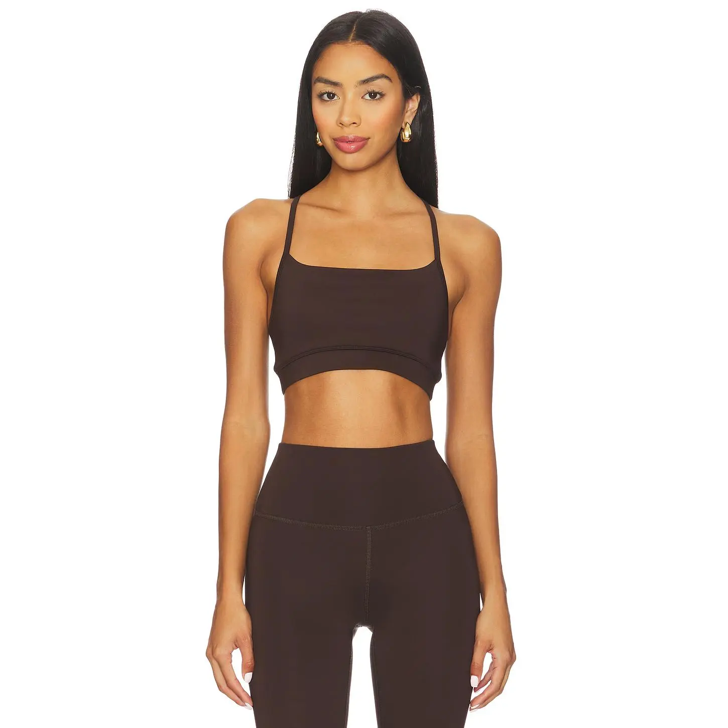 Varley Assure Cerys Sports Bra in Coffee Bean