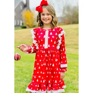 Red Ruffles & Lace Christmas Dress