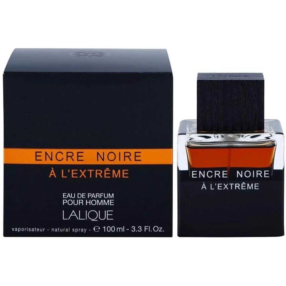 Lalique Encre Noire A L'extreme EDP Spray for Men, 3.3 oz, Woody Aroma, Citrus Notes, New In Box