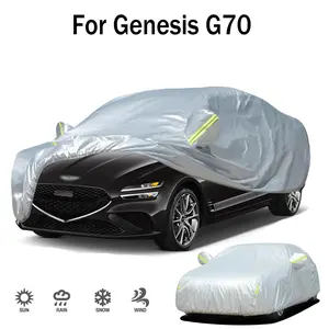 190T Car Cover with Reflective Strip, 1pc Car Cover for Genesis G70 2019-2025, Sun-Protection & Heat Insulation & Dustproof Car Cover, Car Protector, Sunshade for Car Outside, Car Exterior Accessories