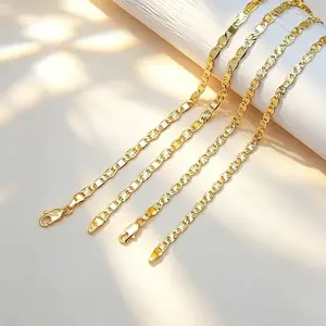 1PC 14K Gold Plated Flat Chain Necklace for Women - Versatile, Elegant & Fashionable - Perfect Gift, High Quality Jewelry for Any Occasio black friday christmas gift