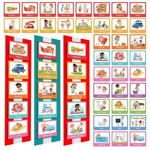 Colorful Drawing Recognition Card Set, 60pcs/set Visual Aid Programming Chart Cards, Preschool Comprehensive Learning Cards, Early Learning for Toddlers, Visual Stimulation Cards