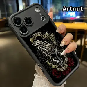 Phone Case for iPhone 17 Pro Max Air Promax Aesthetic Praying Hands Pattern Full Coverage Reinforced Lens Protection Durable Soft Cover for Boy