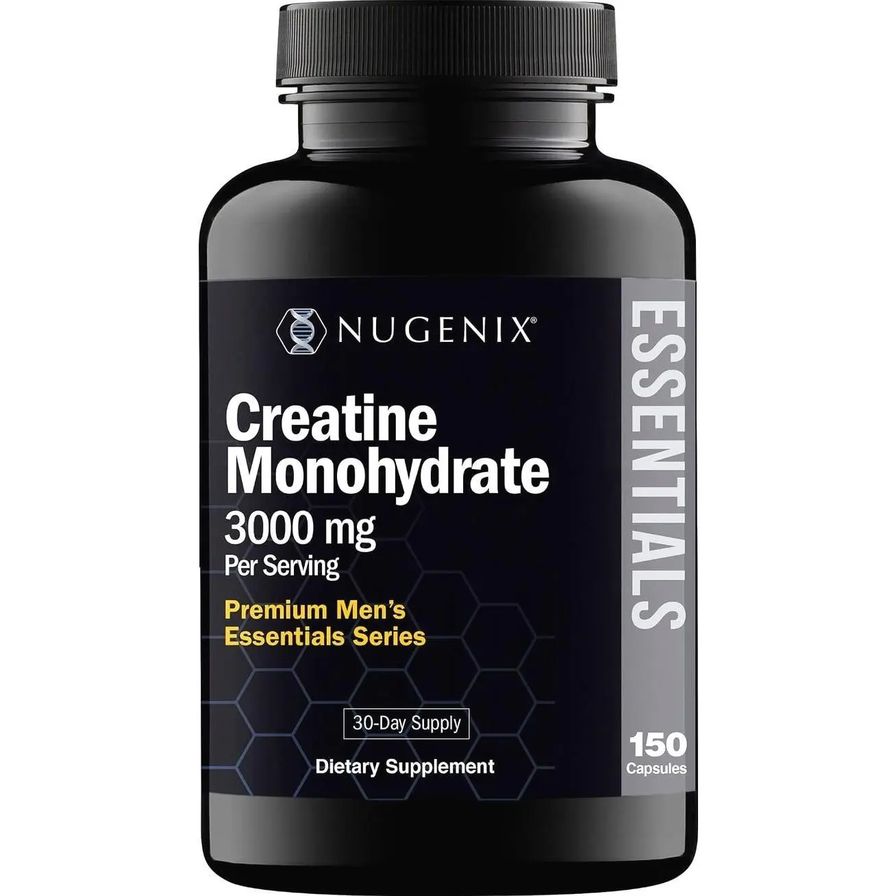 Nugenix Essentials Premium Creatine Monohydrate Pills Supplement, 3000mg, 150 Capsules