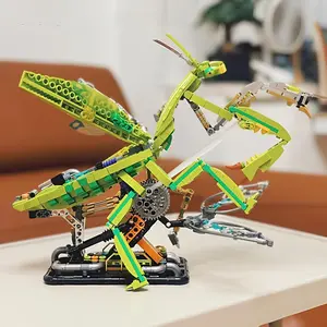 999+ Pcs Animal Grasshopper Building Blocks Set, Insect Reptile Toy, Premium Abs Material, Mechanical Tech Gift for Boys, Birthday/new Year/holiday