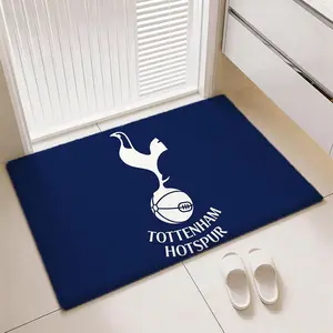 Football Club Tottenham Hotspur Floor Mat Non-Slip Comfy Flannel Thickened Rug Indoor Door Mat Ultra Soft Absorbent Wear-Resistant Floor Mat for Living Room Hallway Entryway Front Door Porch Sturdy Non-Skid Home Decoration Mat for Indoor Daily Use