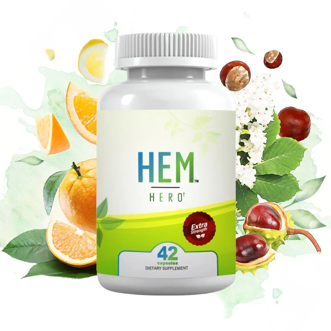 Hem Hero – Fast Hemorrhoid Relief, All-Natural Hemorrhoid Relief Capsules with D...