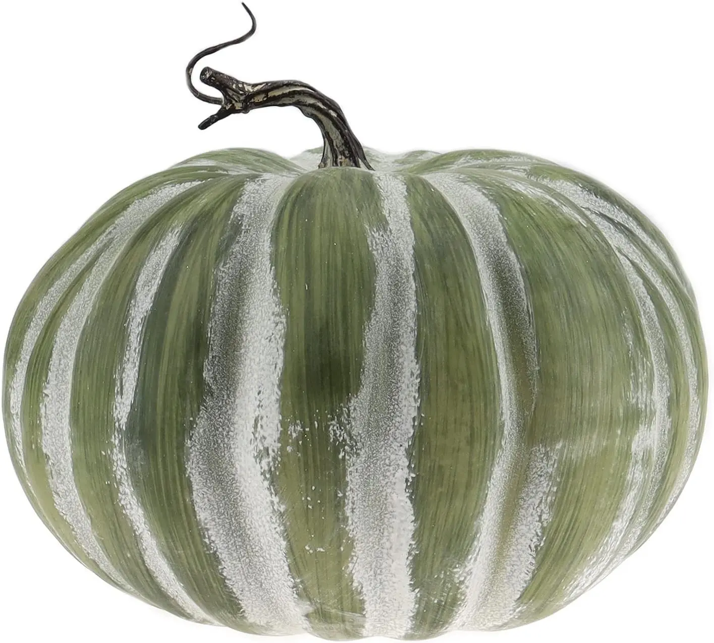 8.4 Inch Large Green Fake Halloween Pumpkins Artificial Cushaw Faux Autumn Fall Pumpkin for Party Christmas Home Decoration Foam Fruit Vegetable