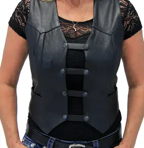 Black Leather Vest Extenders - Set Of 4 - #VC20250K