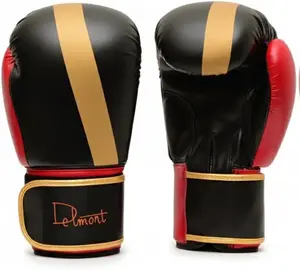 Delmont Boxing Gloves for Men and Women - Heavy Bag, Kickboxing, Sparring & Training Gloves with Multi-Layer Padding, Wrist Support & Breathable Lining