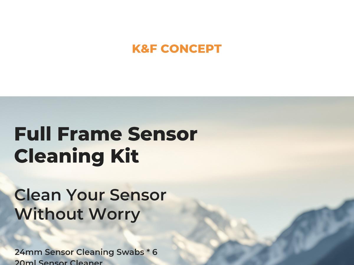 K&F CONCEPT 24mm Full Frame Sensor Cleaning Swab*6 + 20ml Sensor Cleaner, DSLR SLR Digital Camera CMOS and CCD Sensor Cleaning Swab Kits for Nikon Sony Canon Camera Clean K&F CONCEPT 24mm Full Frame Sensor Cleaning Swab*6 + 20ml Sensor Cleaner, DSLR SLR Digital Camera CMOS and CCD Sensor Cleaning Swab Kits for Nikon Sony Canon Camera Clean
