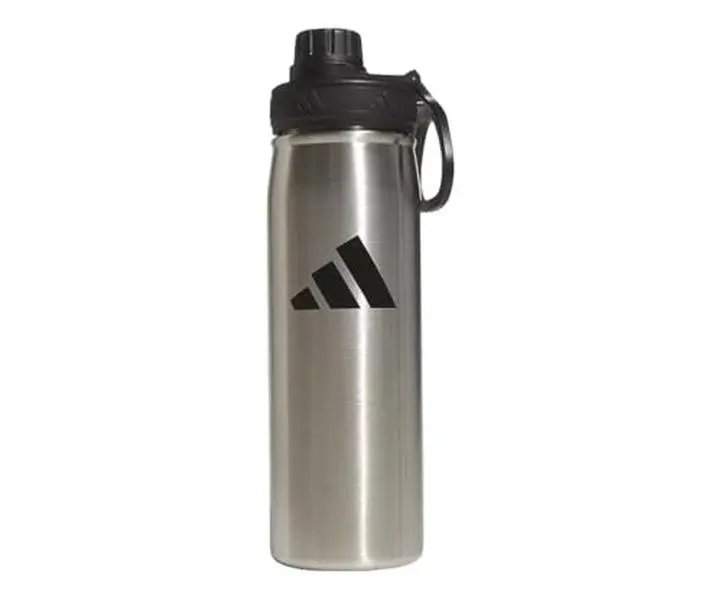 adidas Stainless Steel Metal Water Bottle 20 oz (600 mL) Screw Cap