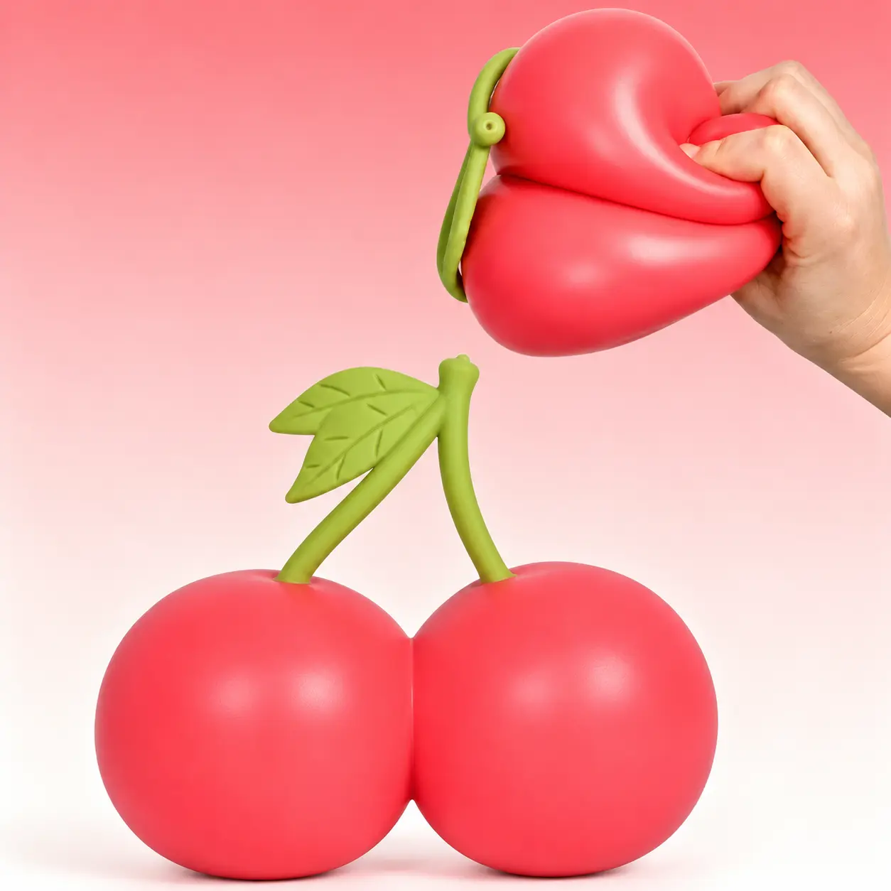 Cherry Squishy Squeeze Toy Unscented Stress Relief Fidget Toy for Kids Teens Desk Classroom Party Favors