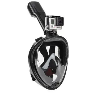 【2026】Full Face Snorkel Mask Adults with Dry Top System, Detachable Camera Mount, 180 Panoramic Anti-Fog Anti-Leak Diving Mask for Adult and Kids,S/M