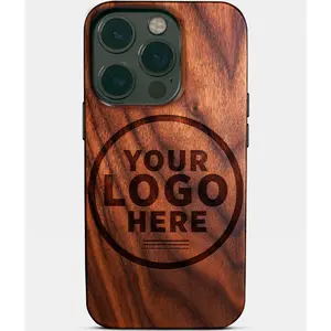 Personalized iPhone 14 Pro Case - Custom Monogrammed Wood Carved MagSafe iPhone 14 Pro Cover