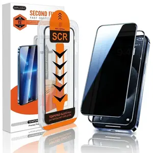 【DealsForYouDays】3-Pack Privacy Screen Protector Accessories for iPhone 17 Pro Max/17 Pro/16/15, 2026 Upgraded, 9H Hardness Military Grade Shatterproof Full Coverage Tempered Glass, Scratch Resistant with Easy Installation Tool