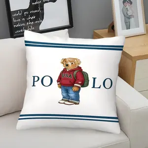 Bear Pattern Pillow, 1 Piece Includes Pillow Core, Seasonal Decorative Item For Sofa, Bedroom, Car, Soft And Durable, Daily Holiday Birthday Gift For Children And Adults