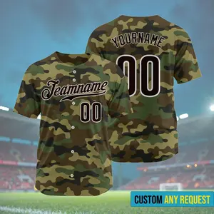 Custom Camo Baseball Jersey | Personalized Team Name & Number | Trendy Streetwear | Unique Sports Apparel | Perfect for Custom Requests & Gift Ideas