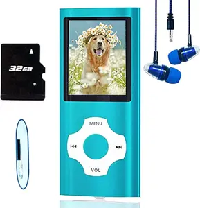 MP3 Player / MP4 Player, Hotechs MP3 Music Player with 32GB Memory SD Card Slim Classic Digital LCD 1.82'' Screen Mini USB Port with FM Radio, Voice Record Bluetooth Sport MP3 Player with Speaker Audio Portable Noise mp3 player