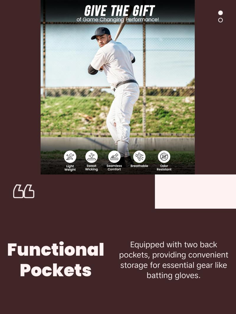 Exxact Sports Home Run Men's Baseball Pants without Piping - Full-Length, Semi-Relaxed Fit, Open-Bottom Adult Baseball Pants - (Grey)