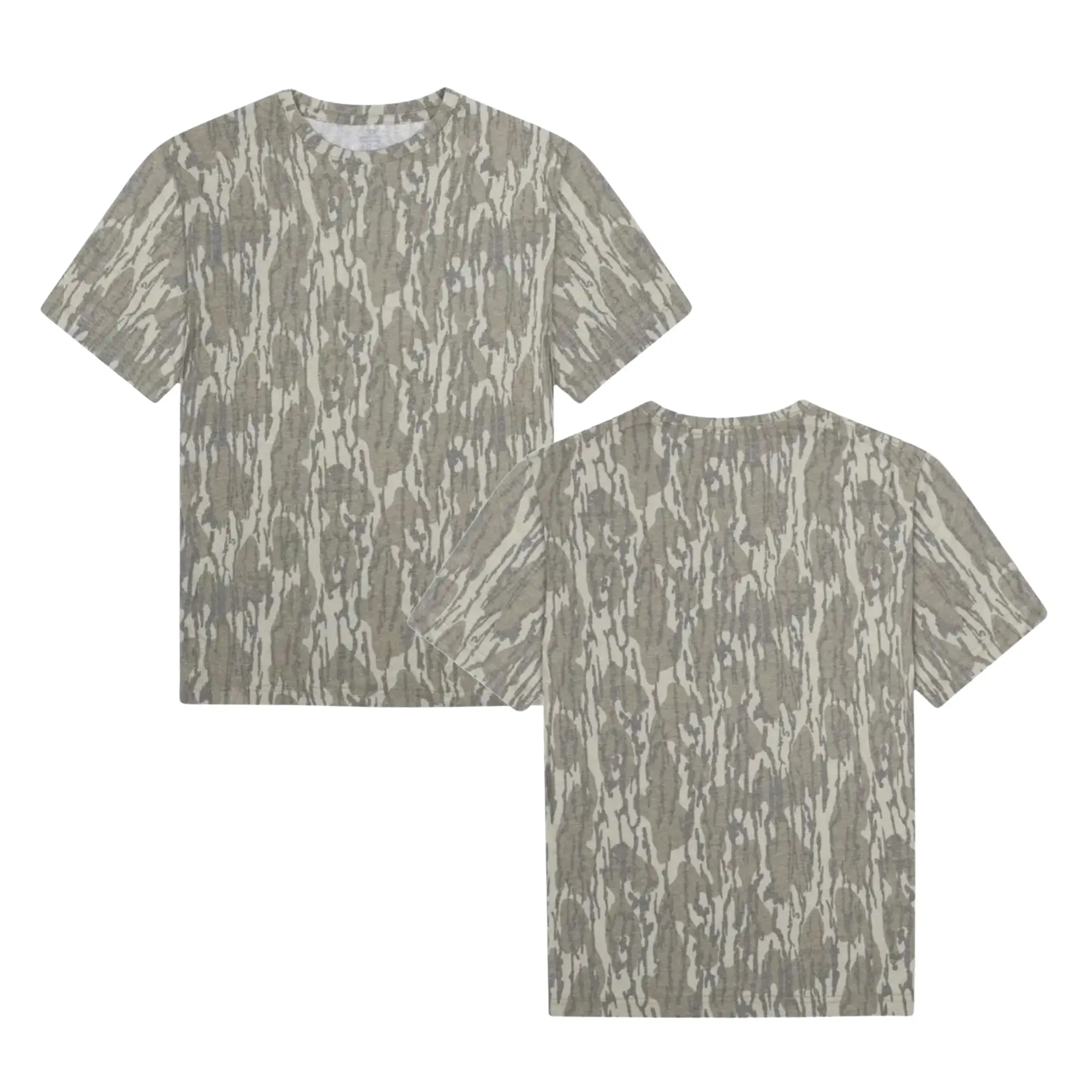 Mossy Oak Original Bottomland Camo T-Shirt, Classic Hunting Camo Tee, Soft Stretch Cotton Outdoor Shirt, Unisex Full Size S-5XL