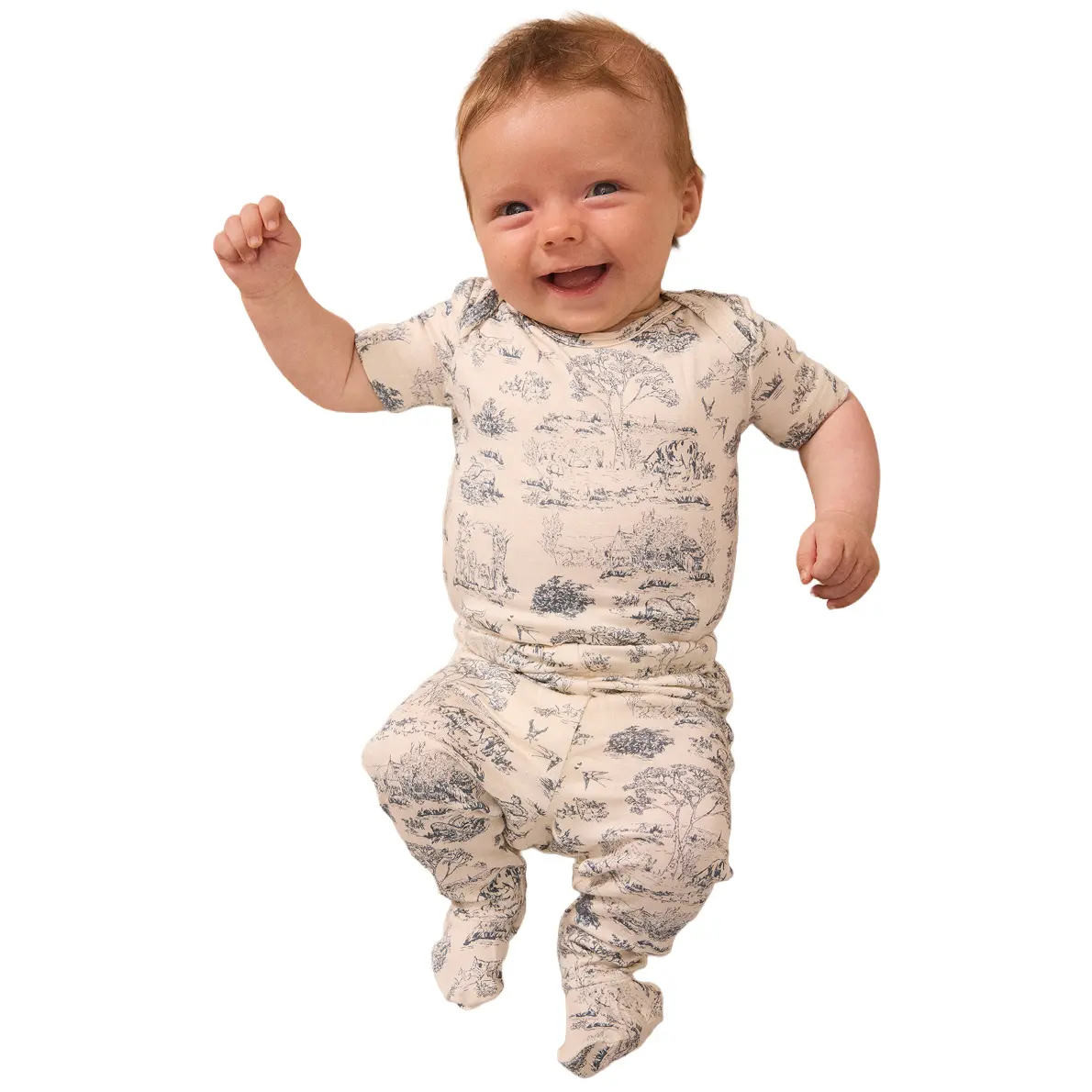 Solly Baby Unisex Newborn Infant 2-Piece Short-Sleeve Sleepwear Outfits, Buttery-Soft Breathable TENCEL™ Modal Newborn Clothes, Lightweight Infant Pajamas