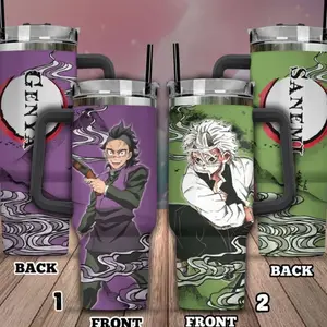 Kimestu no Yaiba Demon Slayer Anime Custom Quencher 30oz Or 40oz Stainless Steel Tumblers With Handle HCA