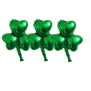 St. Patrick’s Day Green Balloon Set with Gold Letters for Irish Party & Spring Celebration Decor