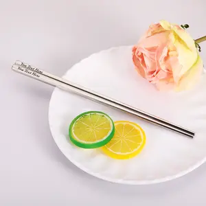 1 Pari Custom Name Personalized Metal Chopsticks - Reusable Stainless Steel Custom Chopsticks - Great Gift Idea for Home Office