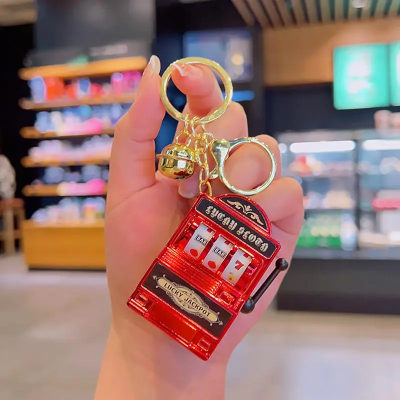 【Buy One Get One Free (Random Color)】Entertainment Toy Keychain Rotating Fruit Machine Shaped Keychain for Men & Women, Summer Style 2025 Cute All-mat