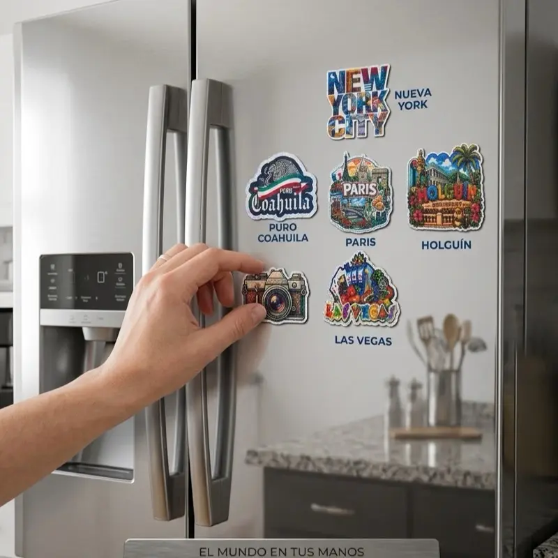 Home Decor Vinyl Waterproof Refrigerator Magnets Stickers, 2 Sizes, Home Supplies Fridge Decorative Stickers