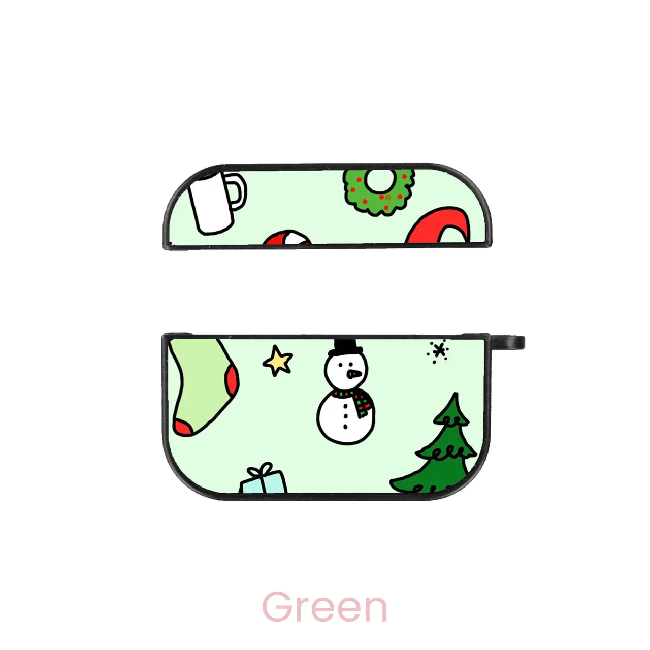 abbyrose Winter Wonderland AirPod Case Original (1st or 2nd gen) Rigid Plastic Green