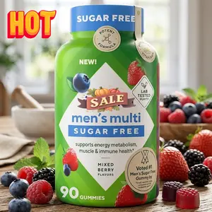 Sugar Free Men’s Multi Daily Gummy Multivitamins, Supports Energy Metabolism, Muscle and Immune Health (1), Mixed Berry Flavors, 90 Count