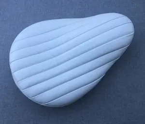 Harley Chopper Bobber Triumph Knucklehead Vintage Bates Style Natural Top Grain Genuine Leather Tuk & Roll Solo Seat