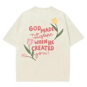 God Made No Mistake When He Created You T-Shirt, Christian Tee, Religious Shirt, Summer Unisex Cotton Crew Neck Graphic Shirt For Everyone, All Sizes