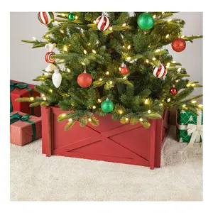Glitzhome 27.5"L Wooden Christmas Tree Collar