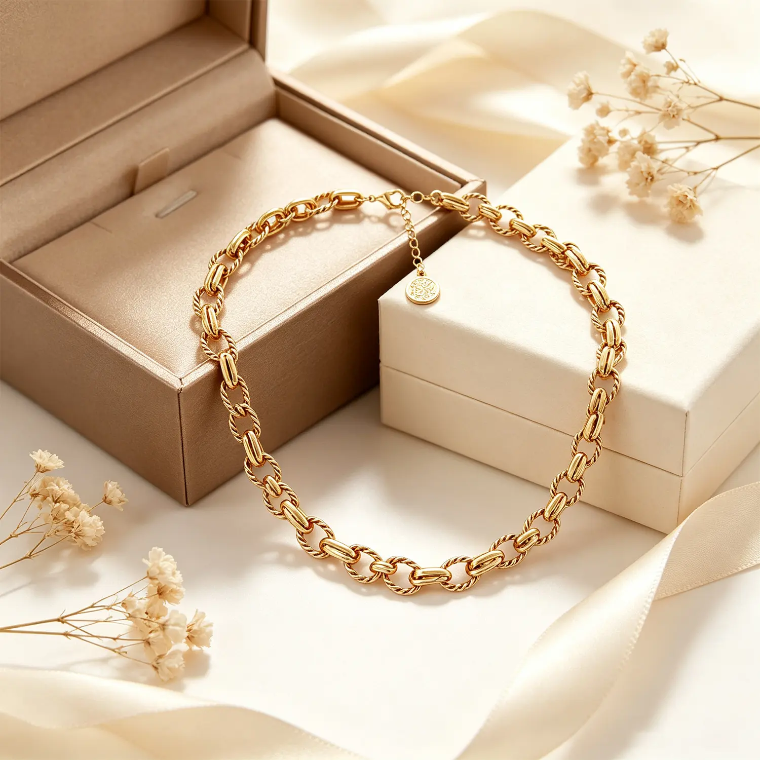 Gold-plated double-layer collarbone necklace, suitable for women, anti-tarnish and hypoallergenic, twisted rope and extender chain design, statement necklace, adjustable fashion accessory, everyday wear gift