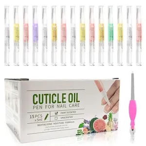 15pcs Cuticle Oil Pen for Nails Care Products, Nail Oil Bulk Repair Kit Professional Revitalizer Fingernails Growth Manicure Set Damage Dry Cutical Oul Hangnail Treatment Scented Moisturizer
