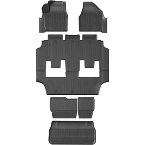 For 2017-2026 Chrysler Pacifica 7 Passenger Model (Non Hybrid & Non Pinnacle) & 2020-2026 Voyager: All Weather Floor Mats Pacifica Accessories Trunk mat