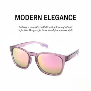 Unisex Polarized Square Sunglasses 2026, Multi-Color Clear & Transparent Frame, Trendy Lightweight UV400 Protection Sun Glasses for Men Women Daily Wear Driving Outdoor Casual Use